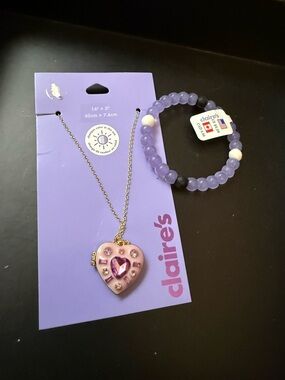 Claire's new purple jewelry